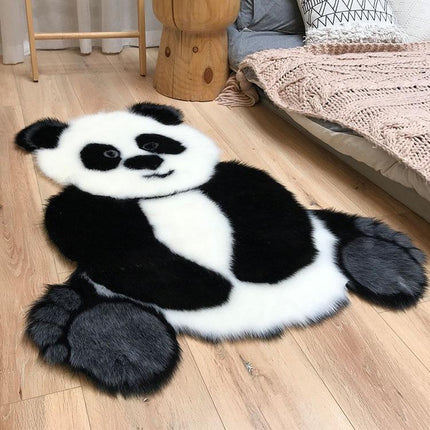 Sort og hvidt tæppe som panda
