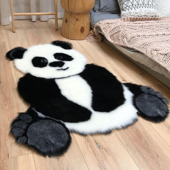 Sort og hvidt tæppe som panda