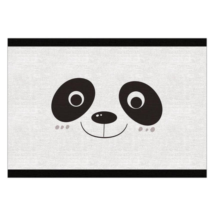 Gulvtæppe til børn med panda ansigt
