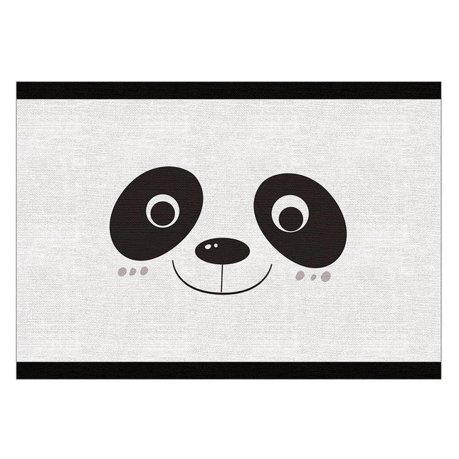 Gulvtæppe til børn med panda ansigt