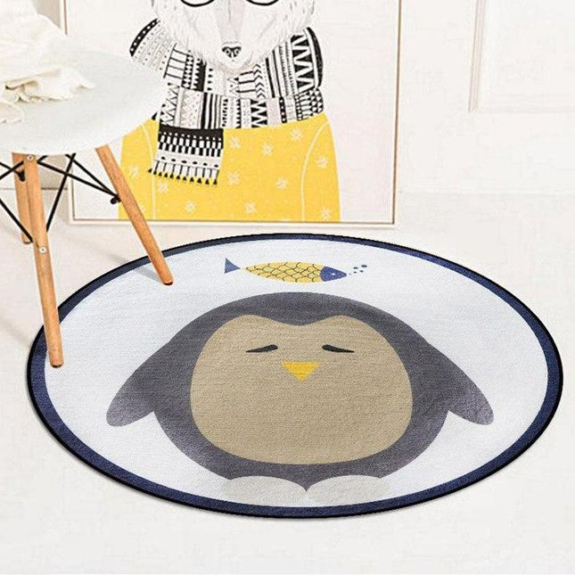 Sjovt rundt pingvin tæppe til børn