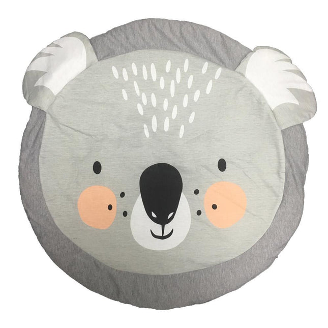 Rundt baby tæppe med koala ansigt