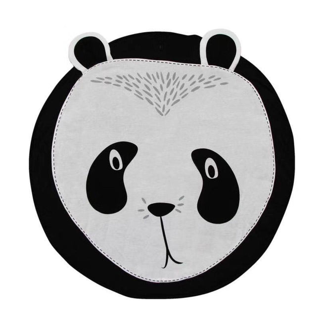 Rundt tæppe til børn med panda