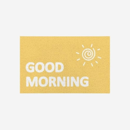 Dørmåtte med 'Good Morning' tekst