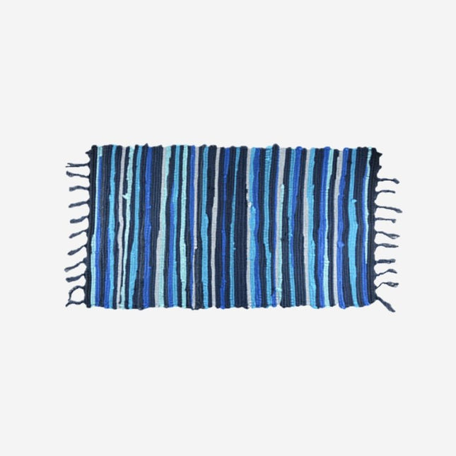 Farverigt kludetæppe til entréen