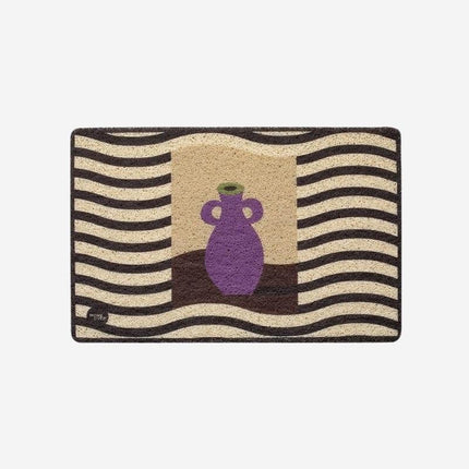 Indendørs dørmåtte med stribet vase