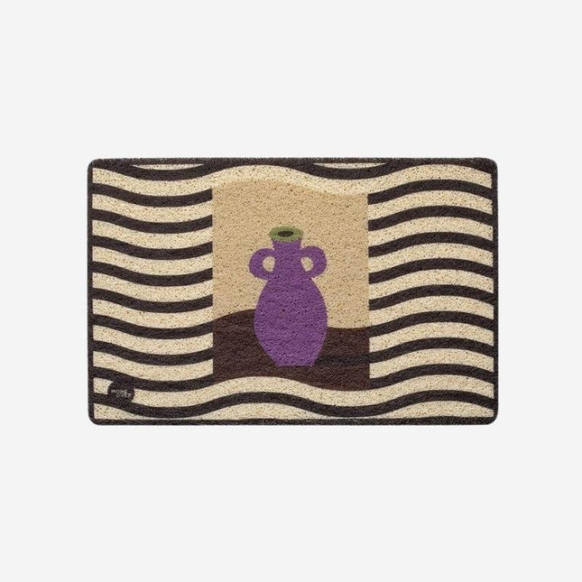 Indendørs dørmåtte med stribet vase