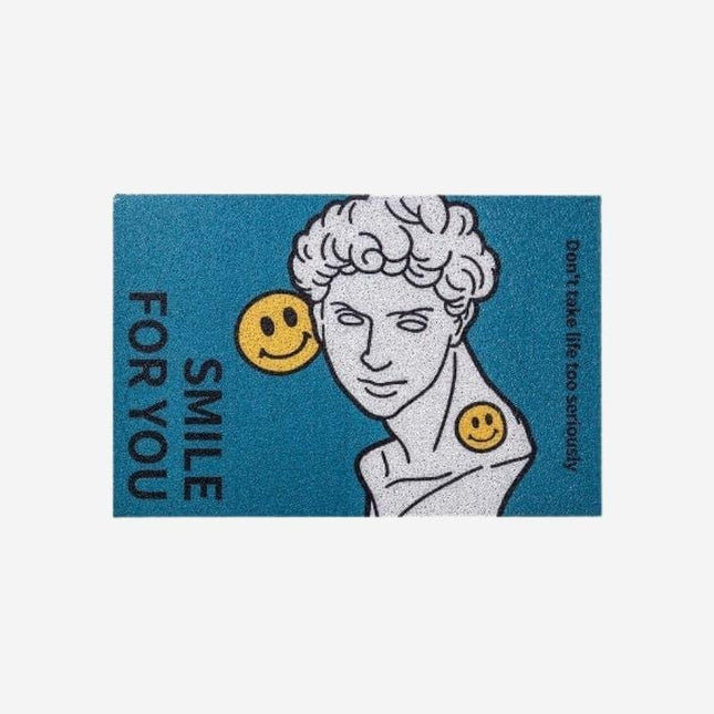 Moderne design dørmåtte med statue