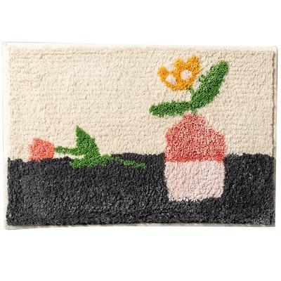 Stor bademåtte med kunstnerisk motiv