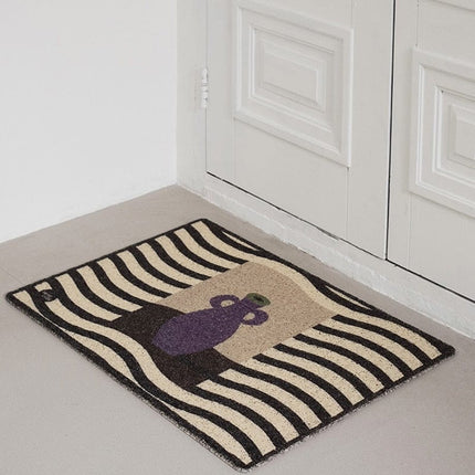 Indendørs dørmåtte med stribet vase