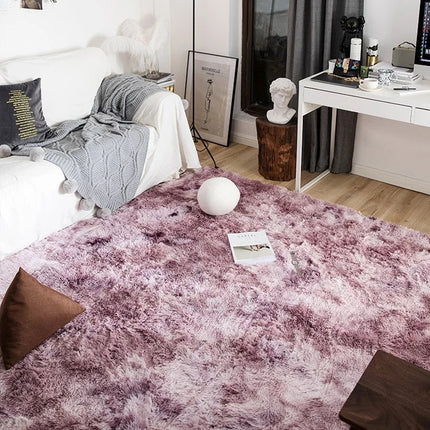 Ultrablødt lilla shaggy gulvtæppe