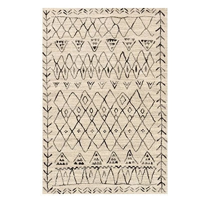 Beige boheme gulvtæppe i etnisk stil