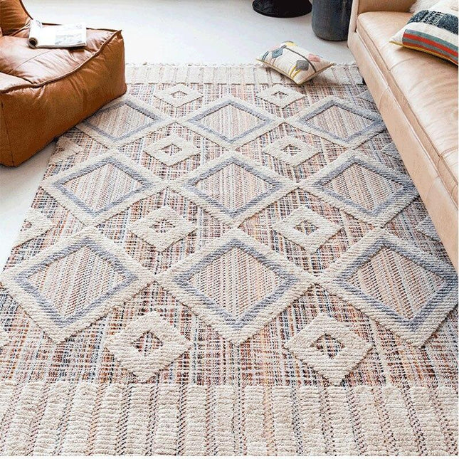 Vintage berbertæppe med diamantmønster