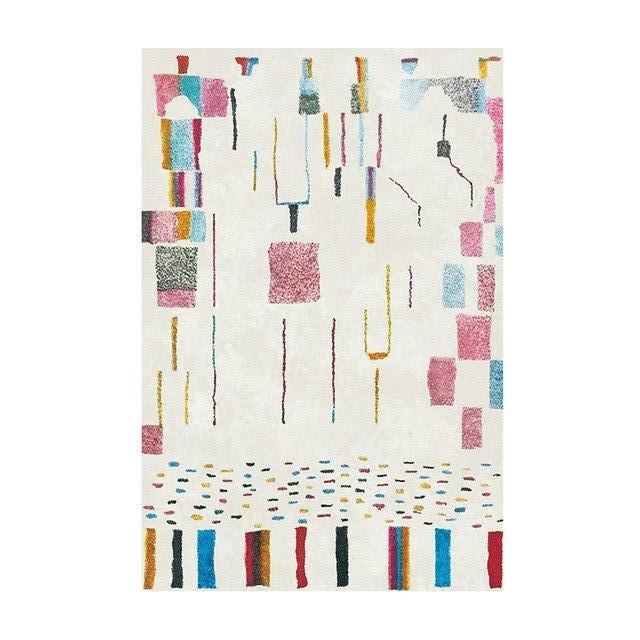 Hvidt berber kelim tæppe til stuen