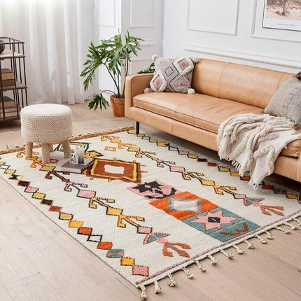 Traditionelt berber tæppe i jute