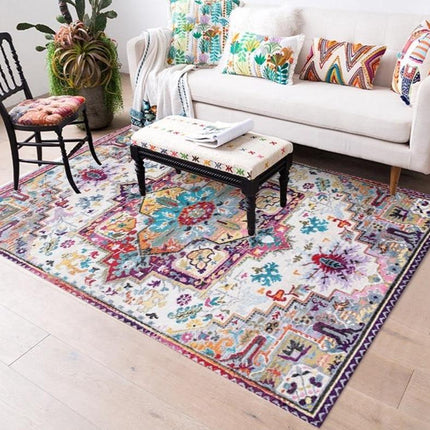 Etnisk boheme gulvtæppe med mønster