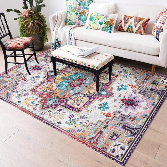 Etnisk boheme gulvtæppe med mønster