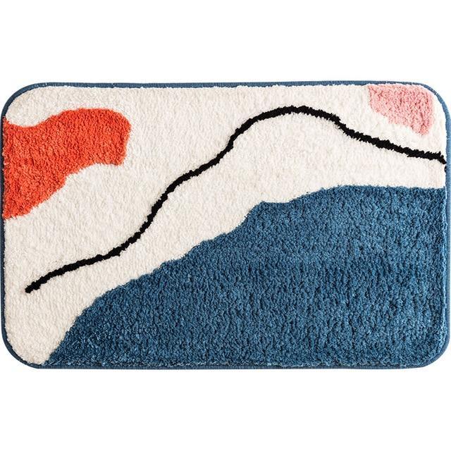 Skridsikker og absorberende moderne bademåtte