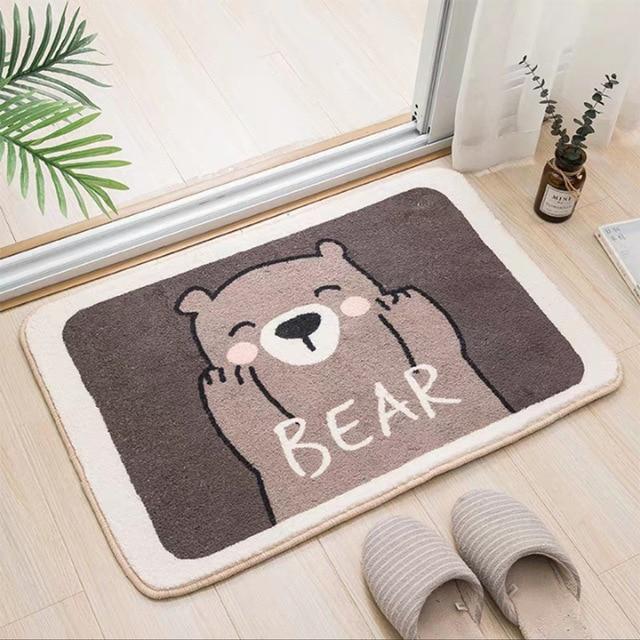 Skridsikker bademåtte til børn med bjørn