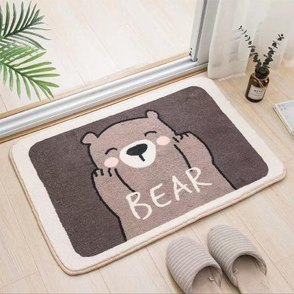 Skridsikker bademåtte til børn med bjørn