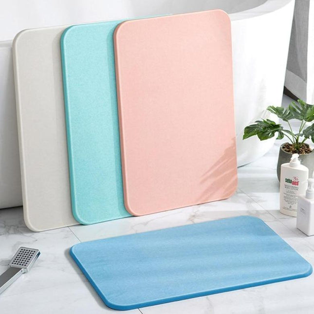 Absorberende bademåtte i naturlig diatomit