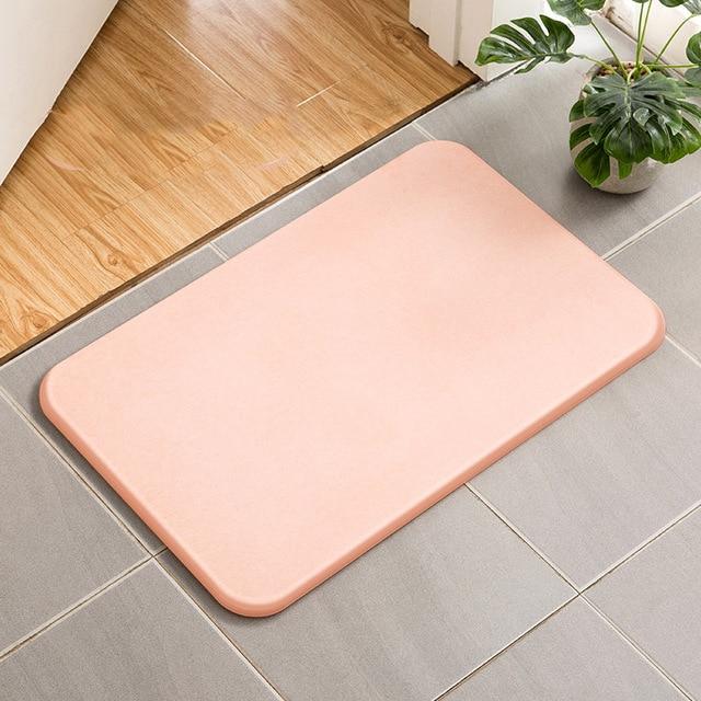 Absorberende bademåtte i naturlig diatomit