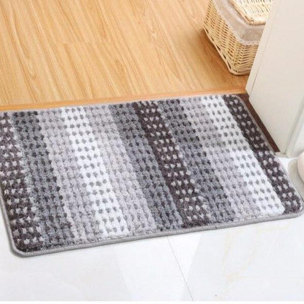 Tyk grå bademåtte med tern