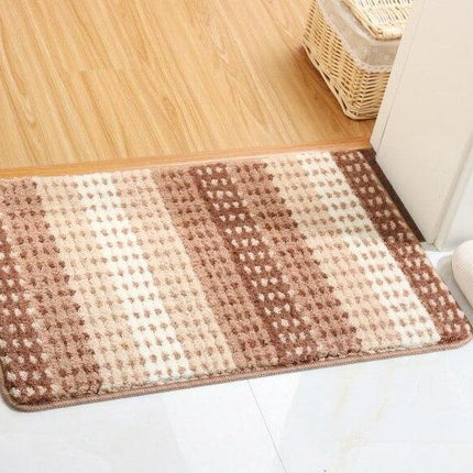 Tyk bademåtte i brun og beige