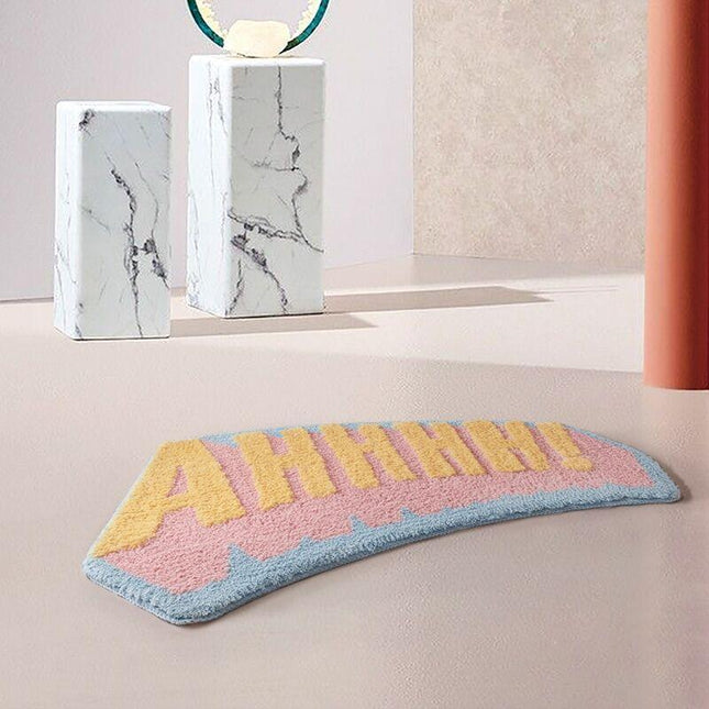 Sjov bademåtte med 'AHHHH' tekst