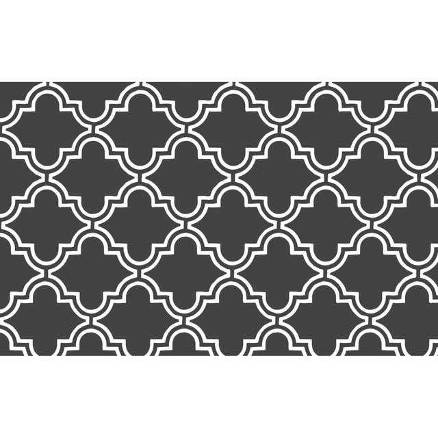 Moderne grå køkkengulvmåtte med mønster