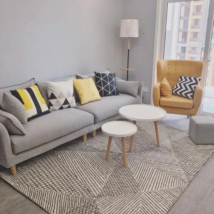 Moderne orientalsk gulvtæppe til stuen