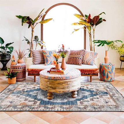 Beige gulvtæppe med flot vintage look