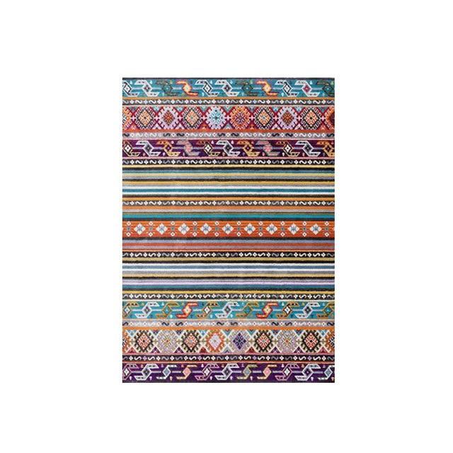 Gulvtæppe med boheme-inspireret mønster