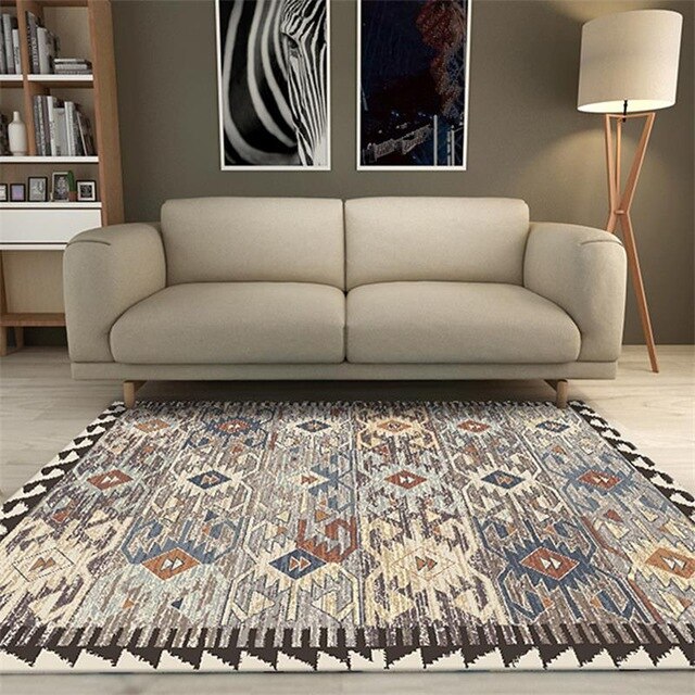 Etnisk afrikansk inspireret gulvtæppe