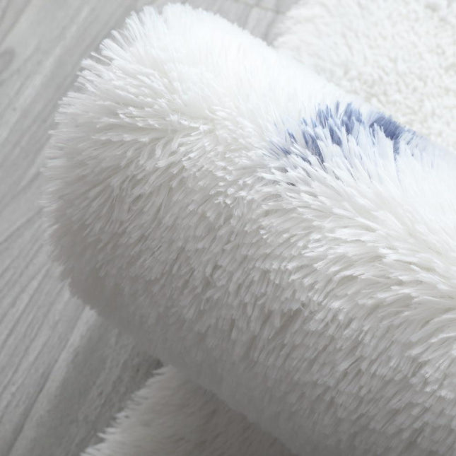 Blødt blåt gulvtæppe med stjerner