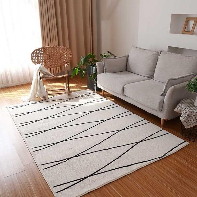 Moderne gulvtæppe i berber look