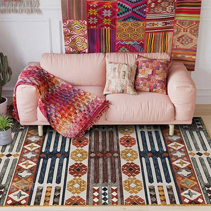 Marokkansk tæppe i boheme patchwork stil