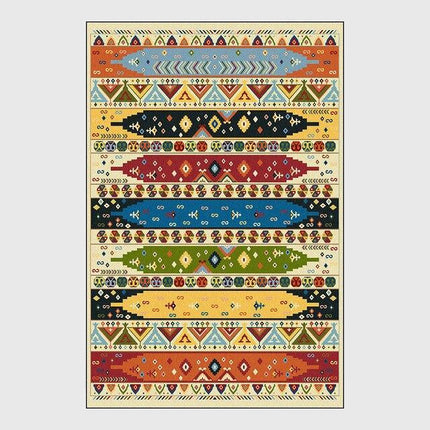 Gulvtæppe med aztekisk mønster