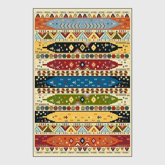Gulvtæppe med aztekisk mønster
