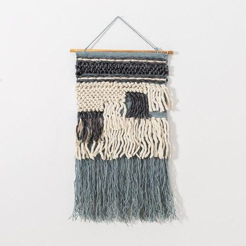 Vævet vægtæppe i grå nuancer