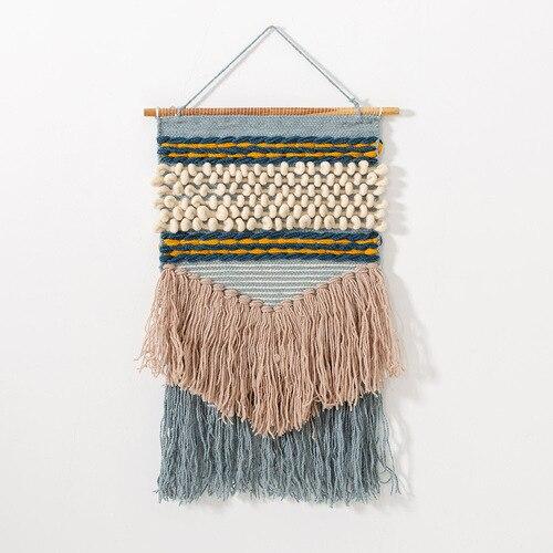 Japansk-inspireret vævet vægophæng