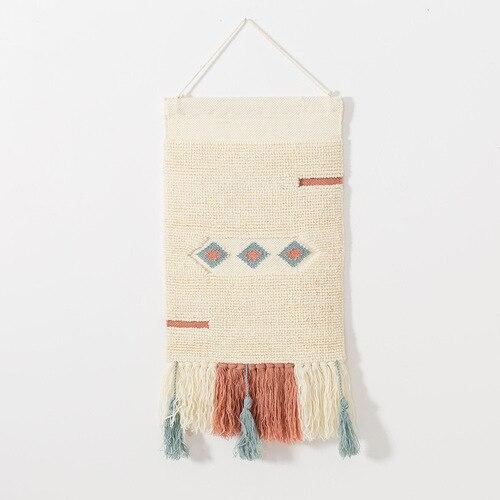 Farverigt vægtæppe i mexicansk stil