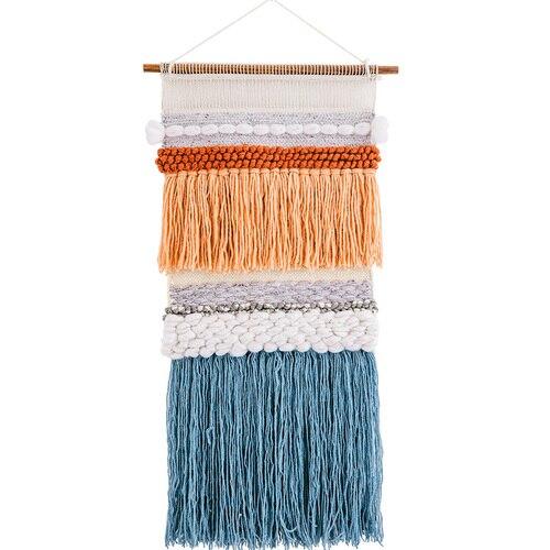 Moderne vægophæng med farverige frynser