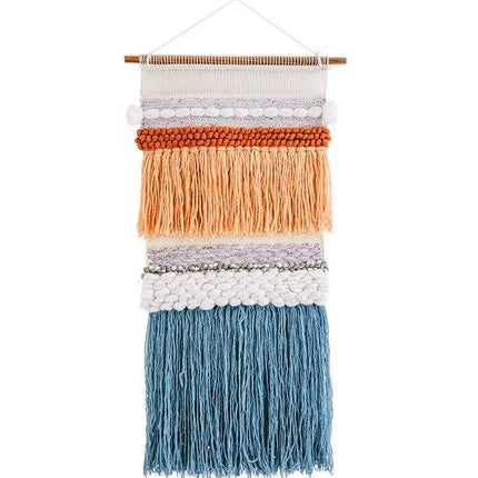 Moderne vægophæng med farverige frynser