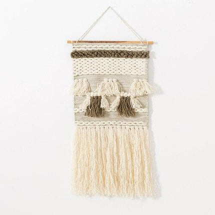 Lille håndvævet vægtæppe til væggen