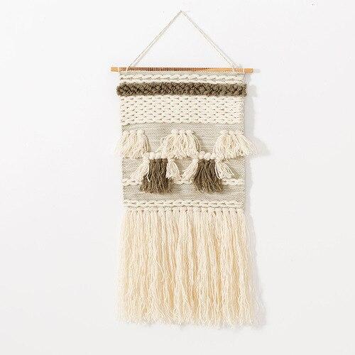 Lille håndvævet vægtæppe til væggen