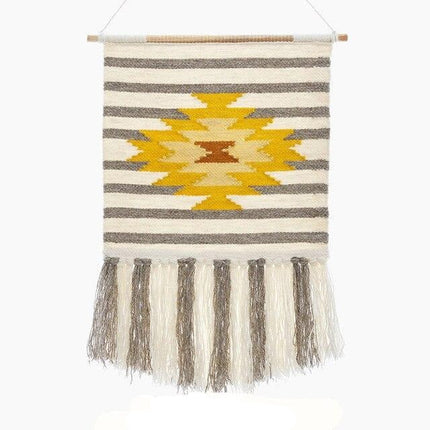 Vævet vægophæng med azteker mønster