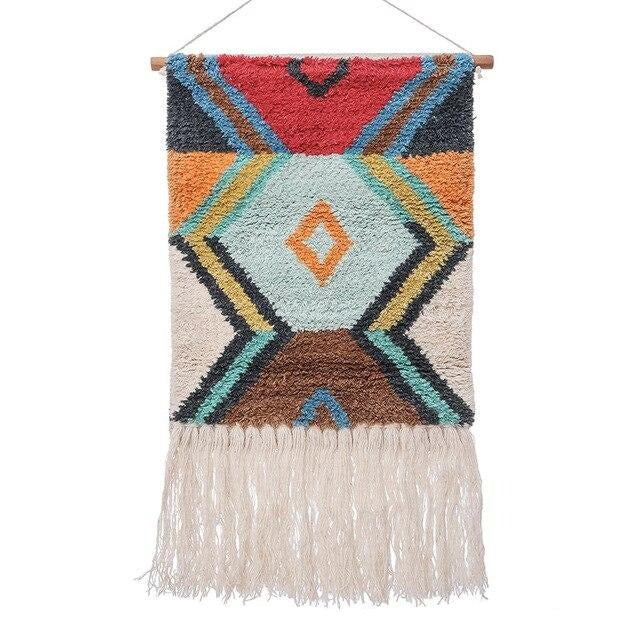 Vægtæppe med psykedelisk geometrisk mønster