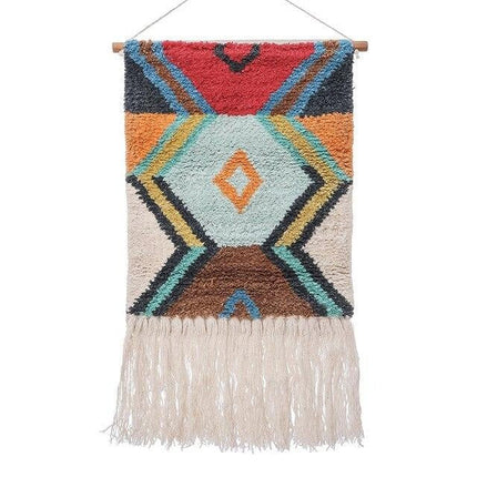 Vægtæppe med psykedelisk geometrisk mønster