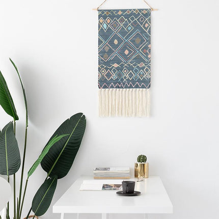 Moderne vægtæppe med print til stuen